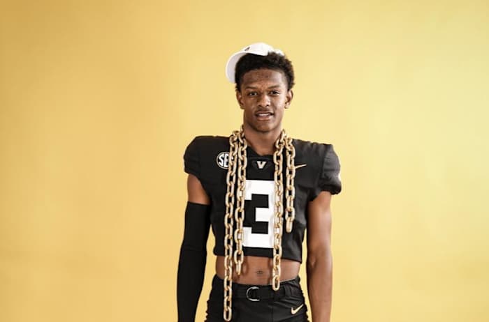 2025 3-star S Carson Lawrence during an unofficial visit to Vanderbilt. (Photo courtesy of Carson Lawrence)